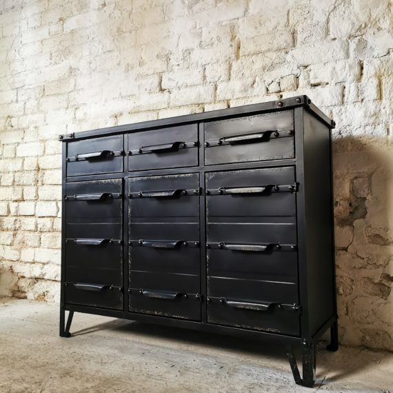 OUT OF STOCK Plank Top Industrial Sideboard Cambrewood