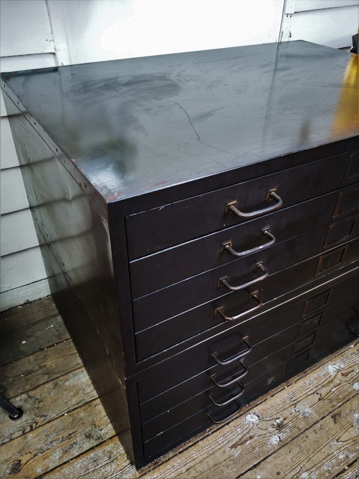 SOLD 1950s Metal Plan Chest Cambrewood
