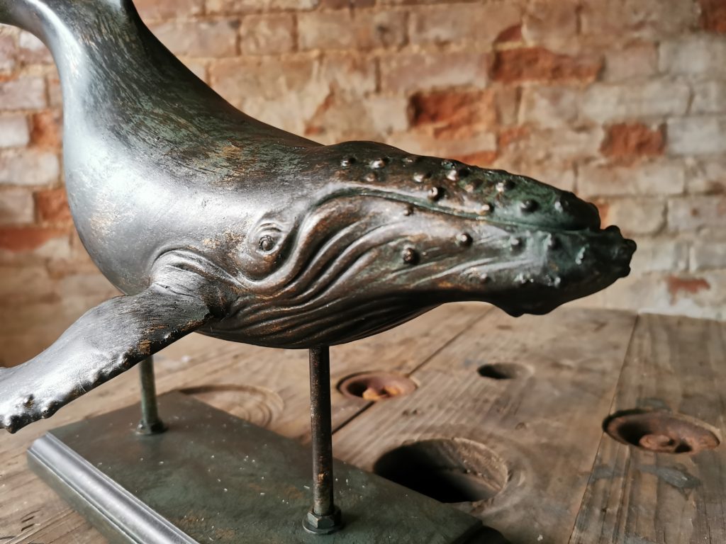 SOLD: Hump Back Whale Sculpture - Cambrewood