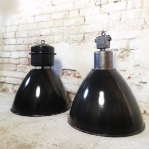 SOLD: Pair of 1960s Factory Ceiling Lights