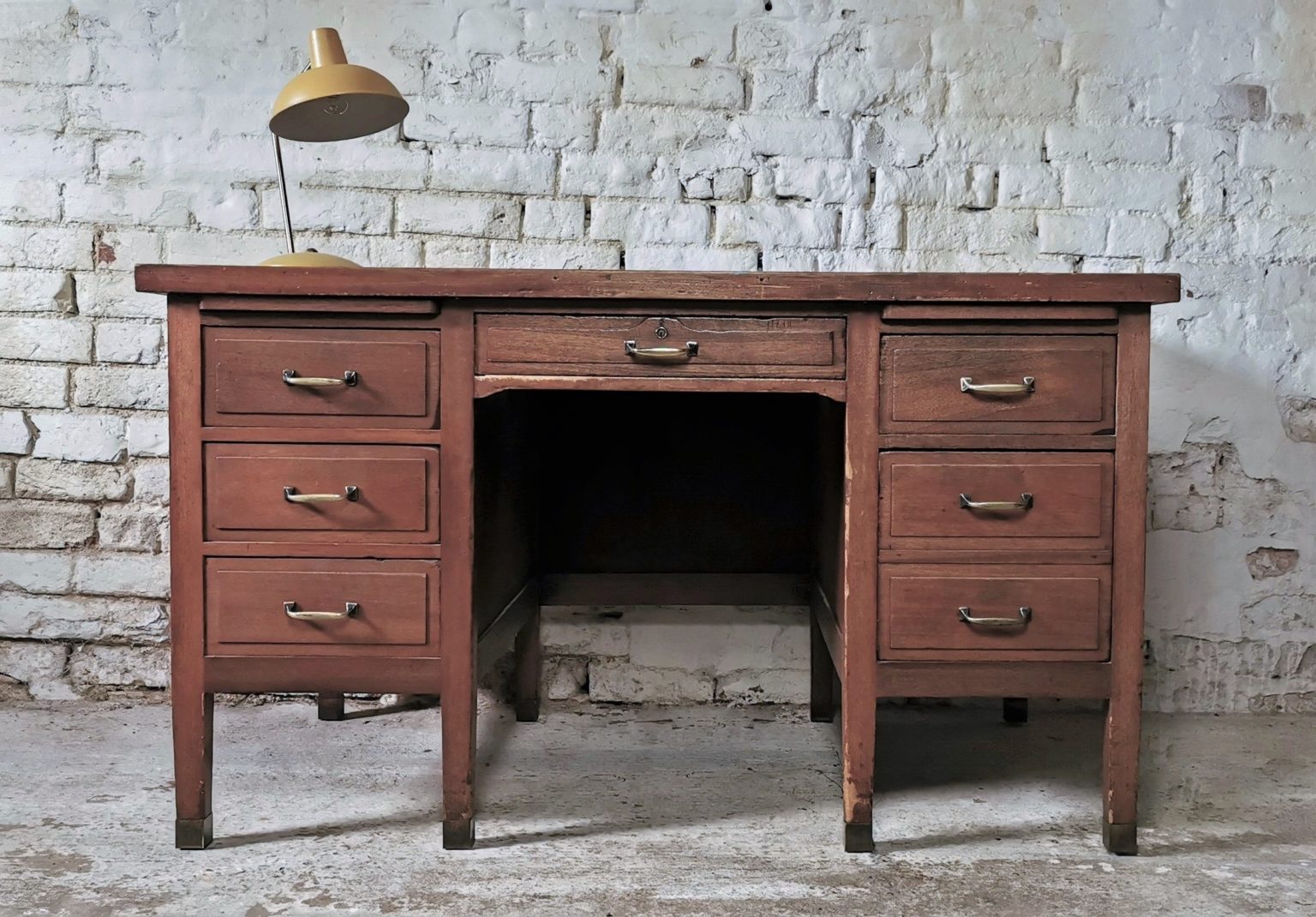 SOLD 1950s Headmasters Desk Cambrewood