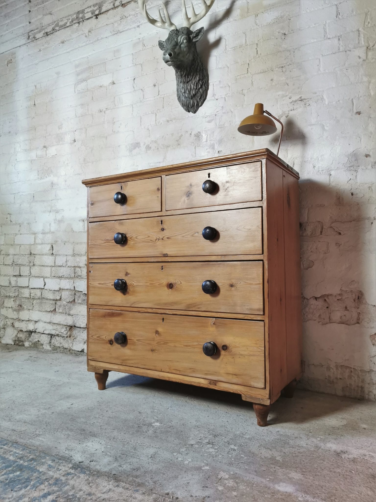 SOLD: Large Antique Pine Chest of Drawers - Cambrewood