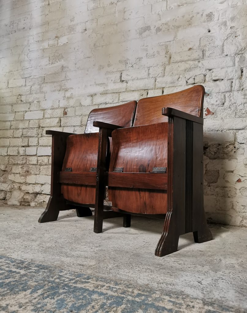 SOLD: 1950s Wooden Theatre Seats - Cambrewood