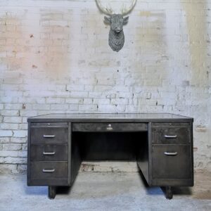 SOLD:  1950s Steel Tanker Desk -Exceptional!