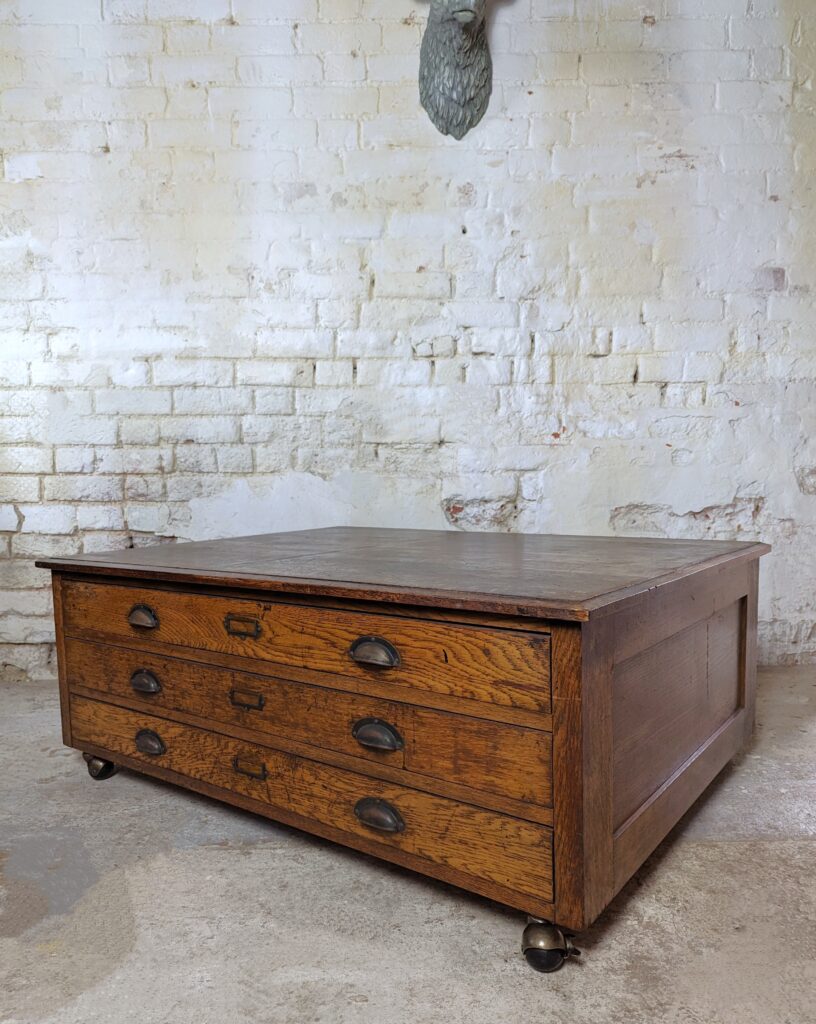 SOLD 1940s Architects Plan Chest Coffee Table Cambrewood