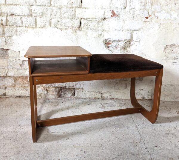 Mid Century Teak Telephone Seat - Image 3