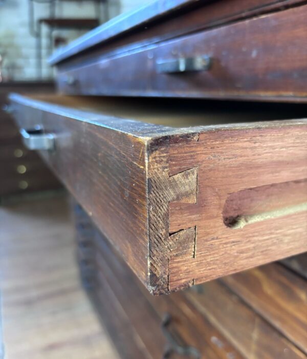 1944 Oak Architects Plan Chest - Image 4