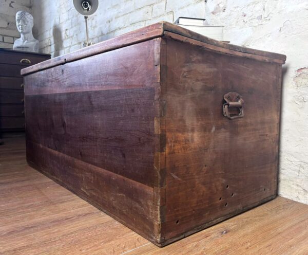 1800s Large Antique Blanket Box - Image 2