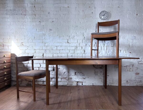 SOLD: 1960s McIntosh Extending Dining Table and 6 Chairs. - Image 8