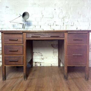 1940s Oak Teachers Desk