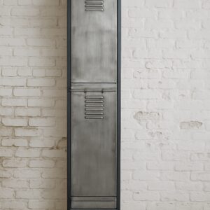 Iron Framed Brushed Steel Locker
