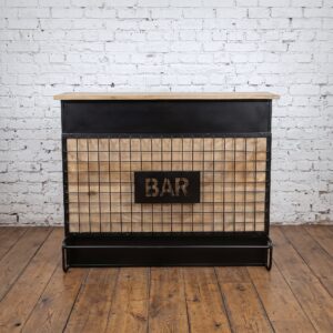 A home bar made from black steel and reclaimed wood - Cambrewood