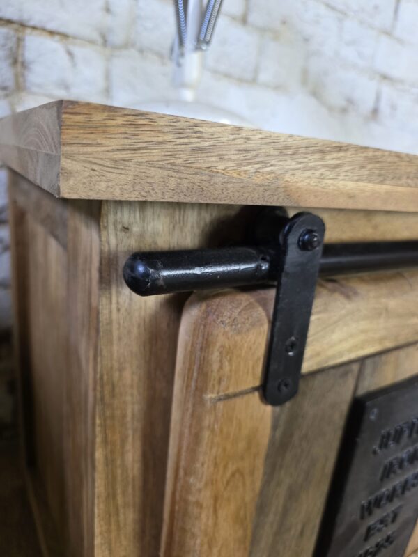 Reclaimed Wood & Iron Sideboard - Image 5