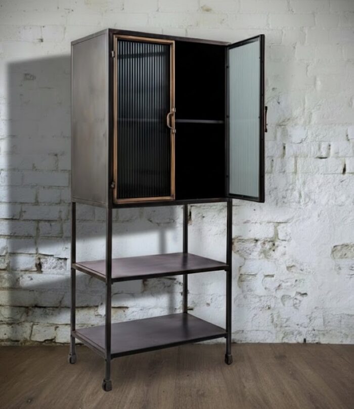 Tall Black and Bronze Storage Cabinet | Drinks | Cambrewood