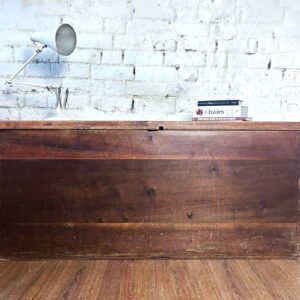 Large Elm Wood Blanket Box. Circa 1800s