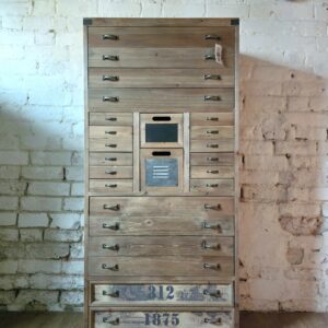 Large wooden tall apothecary cabinet - Cambrewood
