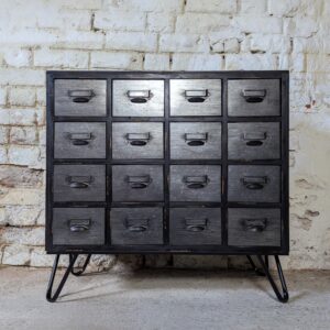 A brushed steel apothecary cabinet - Cambrewood