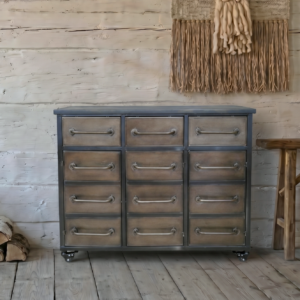 Industrial steel chest of drawers cabinet - Cambrewood