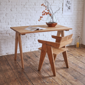 A rustic reclaimed wooden Scandi style desk - Cambrewood