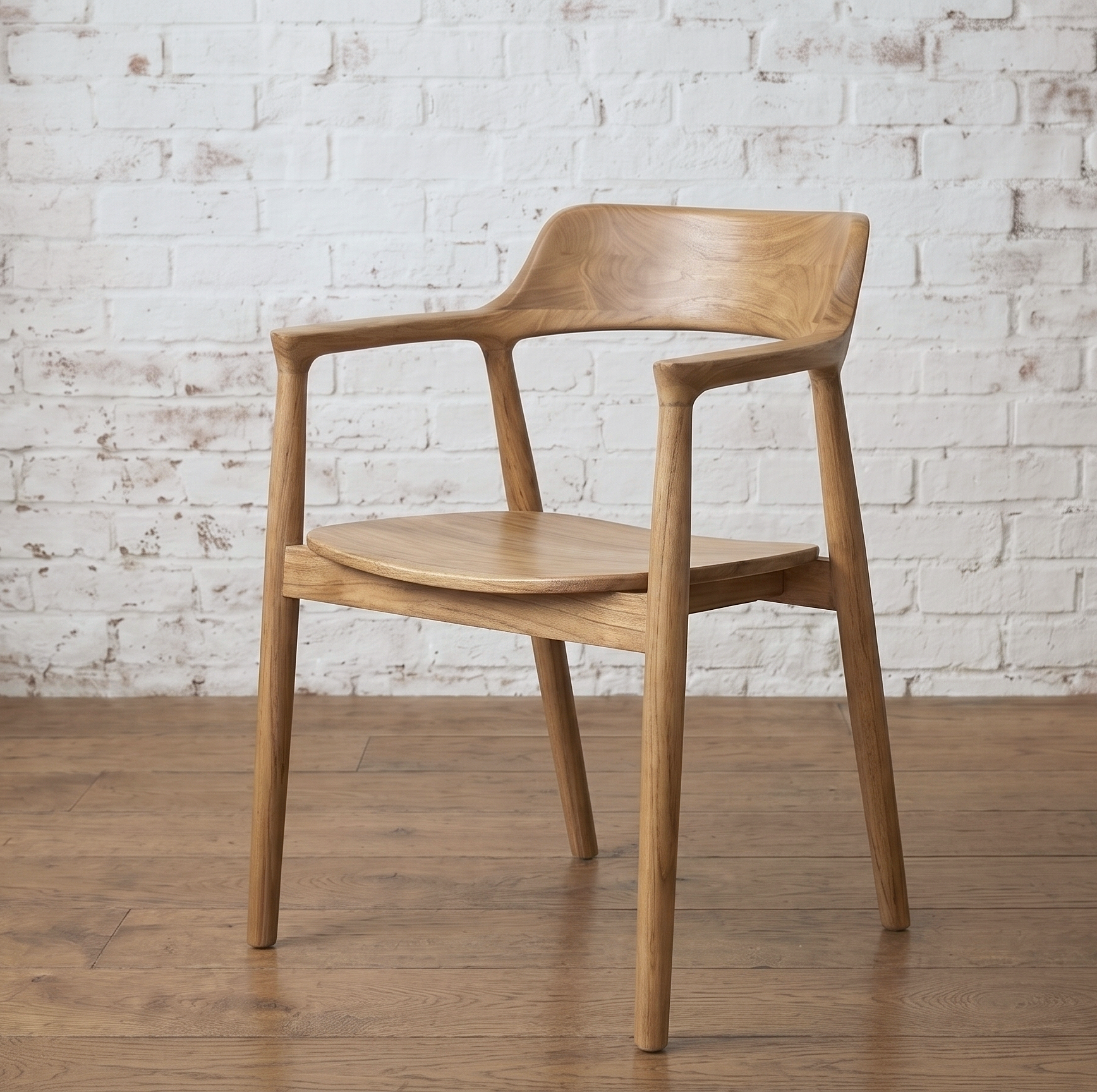 Ergonomically designs Scandi/ Danish style Dining Chair in Teak - Cambrewood