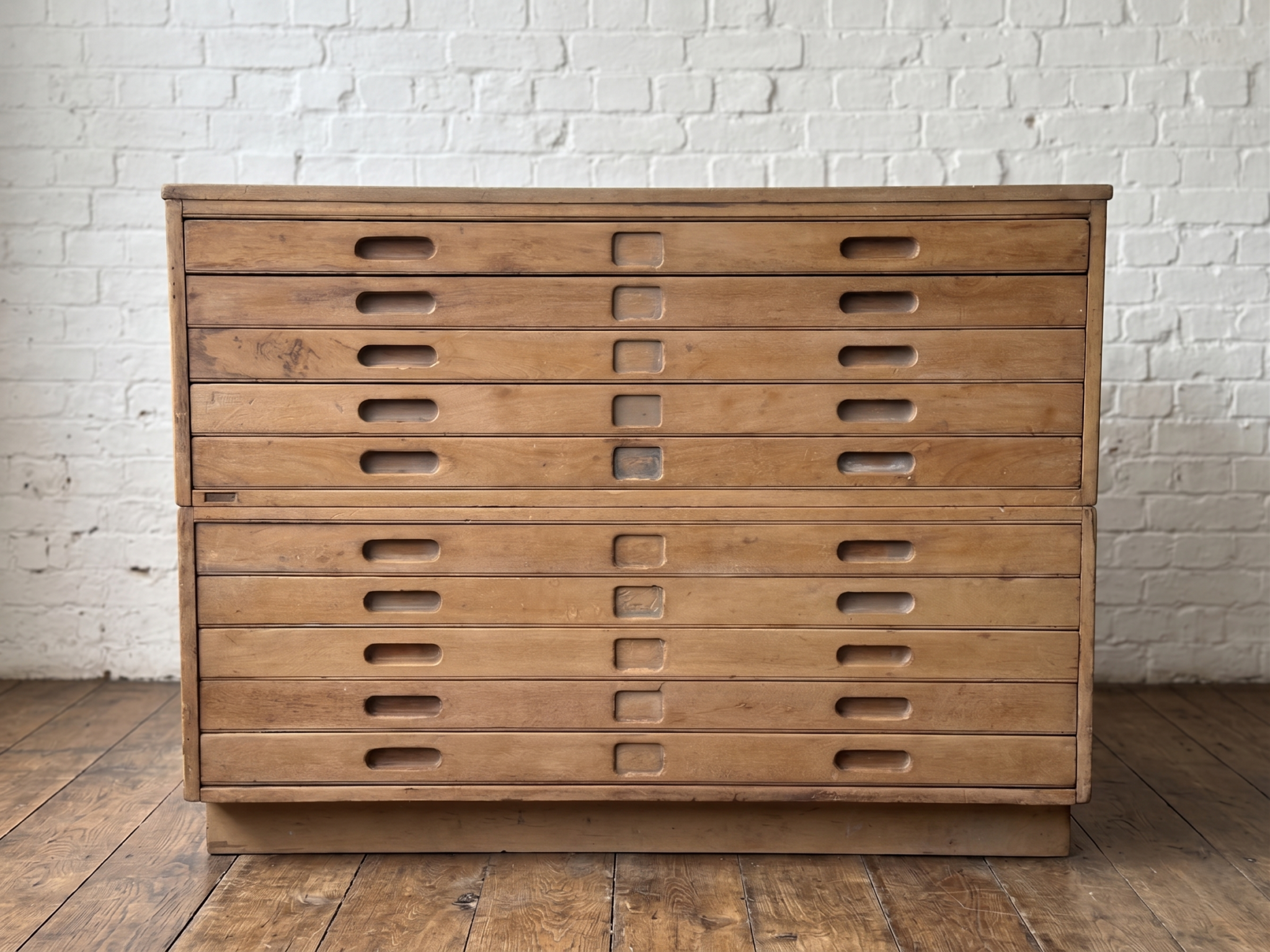 1930s Vintage Architects Plan Chest by Staverton in Oak - Cambrewood