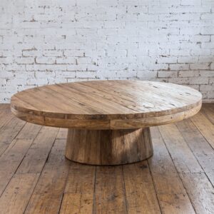 A large chunky reclaimed wood sleeper coffee table - Cambrewood