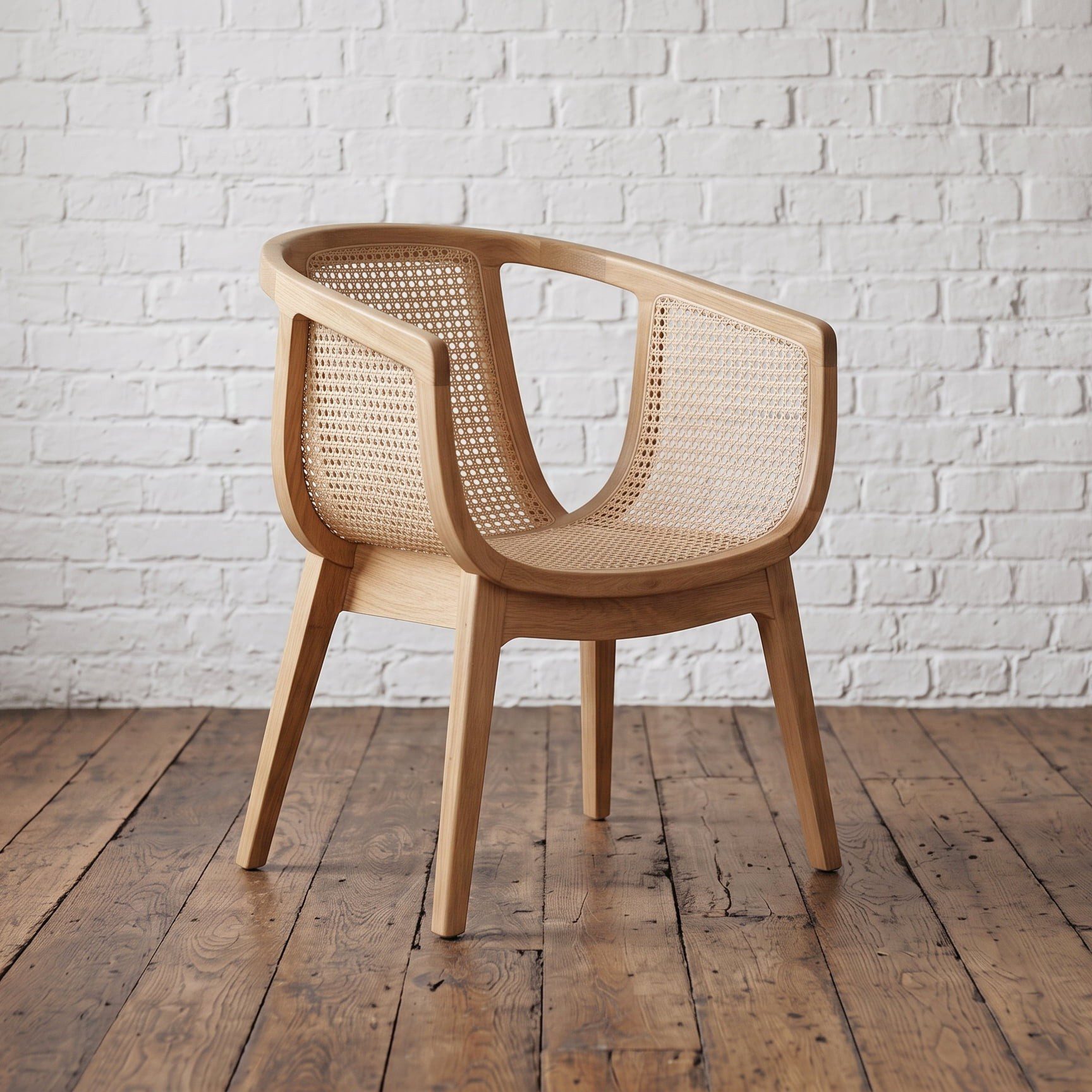 Rattan Tub Chair handmade from solid teak, desk, dining or occasional chair - Cambrewood