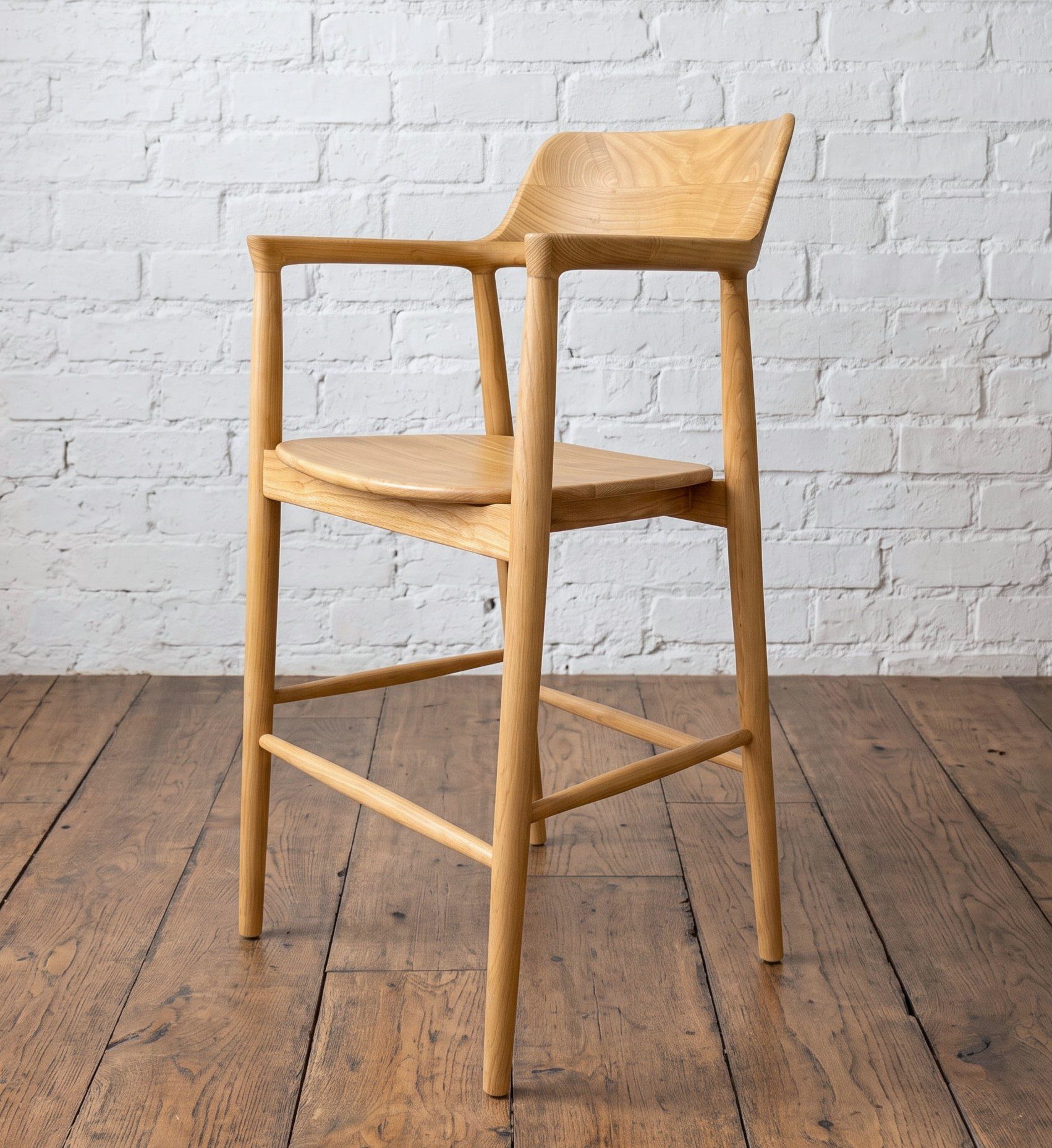 Bar stool and made from sustainable rustic wood - Cambrewood