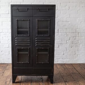 Black metal industrial style cabinet - Cambrewood