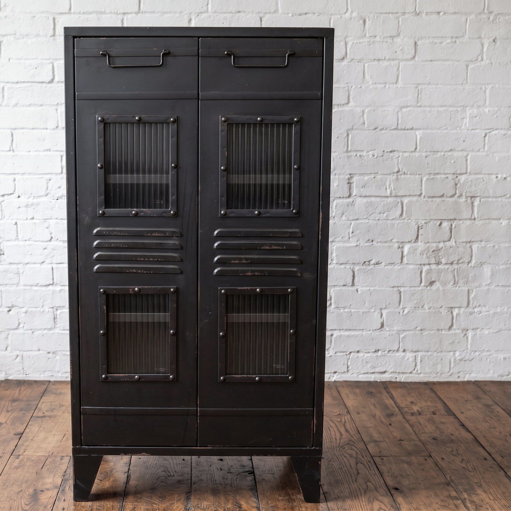 Black metal industrial style cabinet - Cambrewood