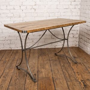 Reclaimed wood & Steel large 4 seater dining table - Cambrewood
